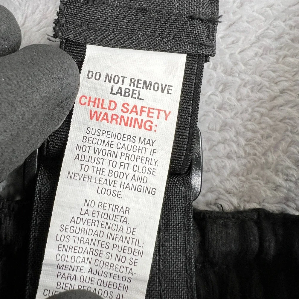 Gerry Insulated Suspenders Snow Pants S 7/8 Black Kids Winter Ski Outdoor Wear